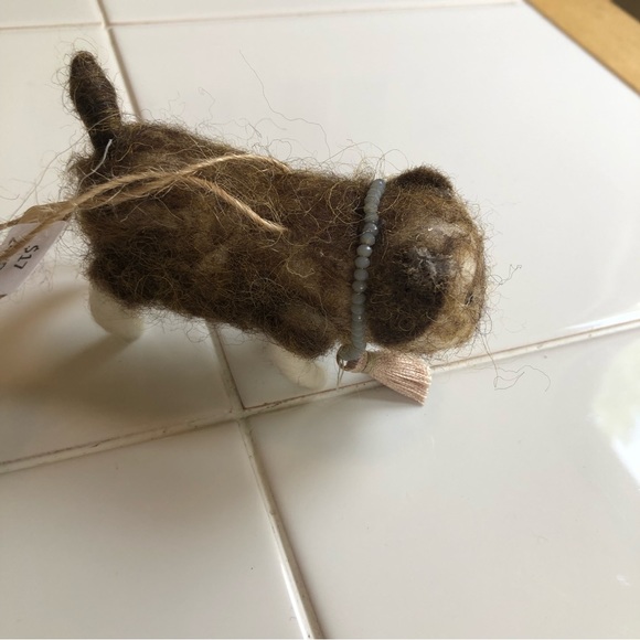 NWT Dog ornament yoga pose, Felted wool handmade Christmas holiday decor - Picture 3 of 4